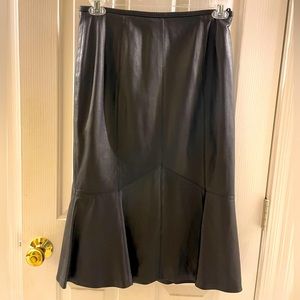 Mermaid leather midi skirt, size 6, DD Collection